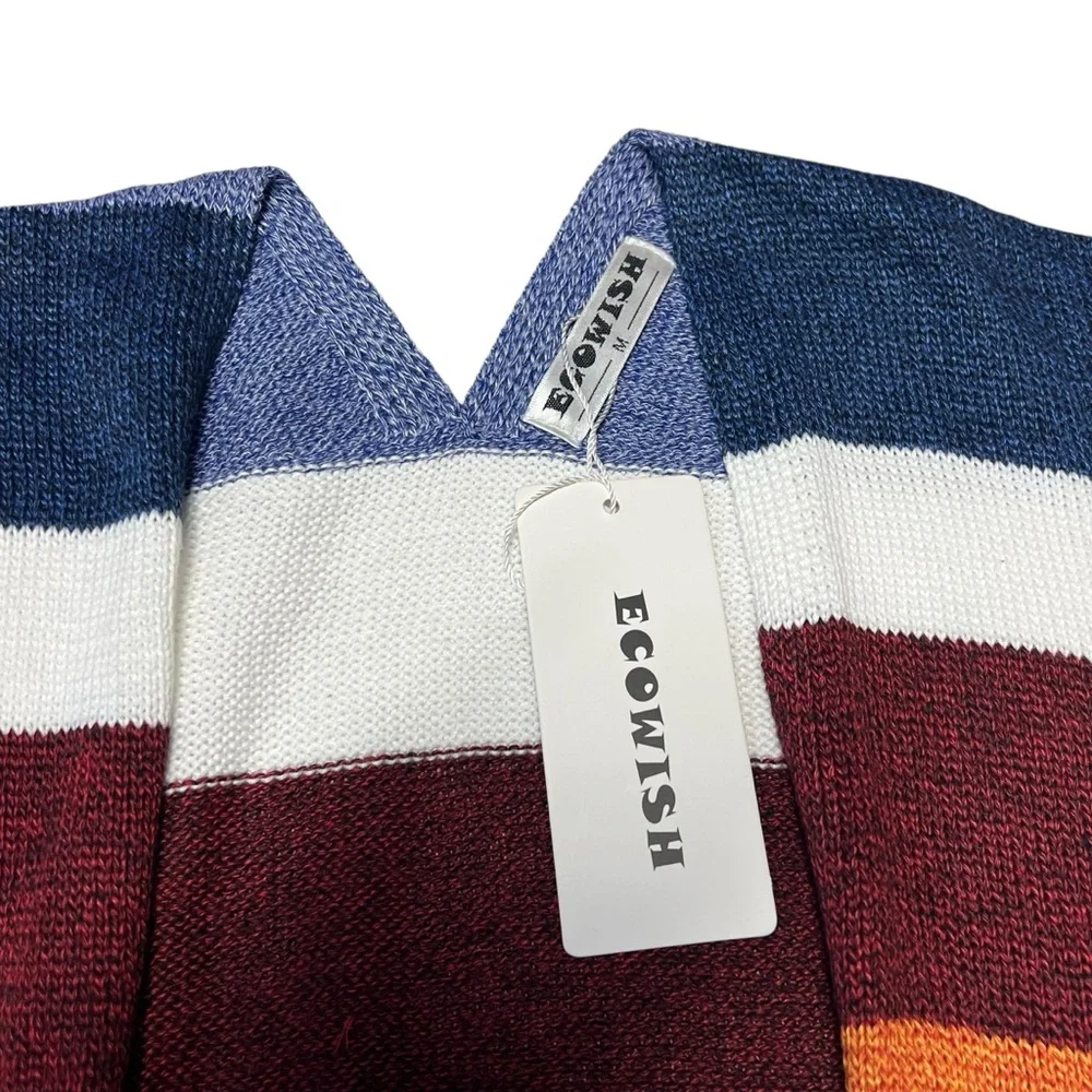 Ecowish NWT - Womens Colorful Open Sweater Duster Sz. MD/LG - Picture 4 of 5